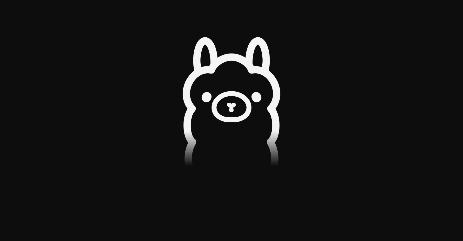 The Ollama llama logo on a dark background