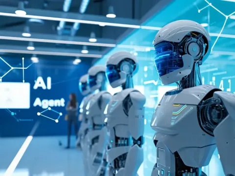 Representación visual de robots y agentes de IA